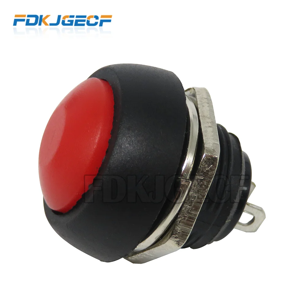 5Pcs PBS-33b 2Pin  12mm 12V 1A 6 color Mini Switch Waterproof momentary Push button Switch since the reset Non-locking