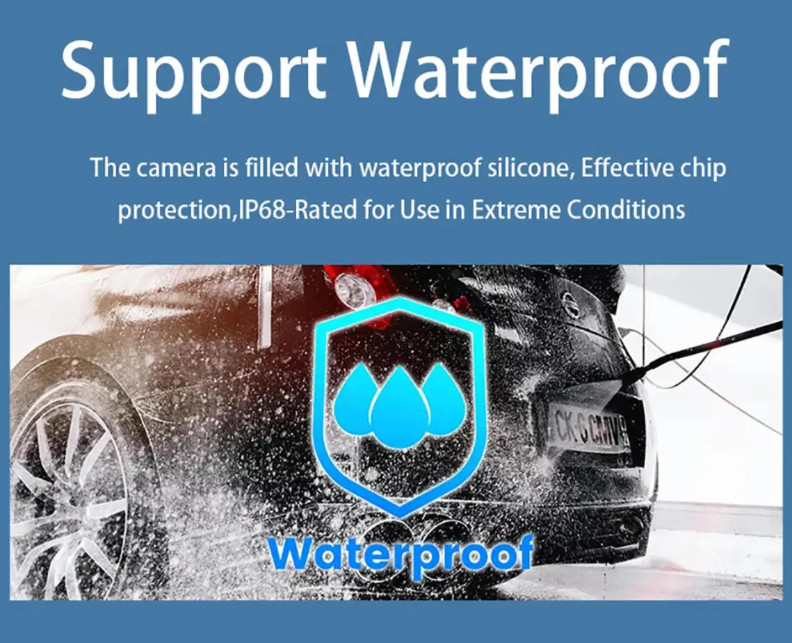 BigBigRoad لتويوتا هايلكس فيجو بيك اب 2004--2013 2014 2015 سيارة HD الرؤية الخلفية وقوف السيارات المسار مقبض الكاميرا #1