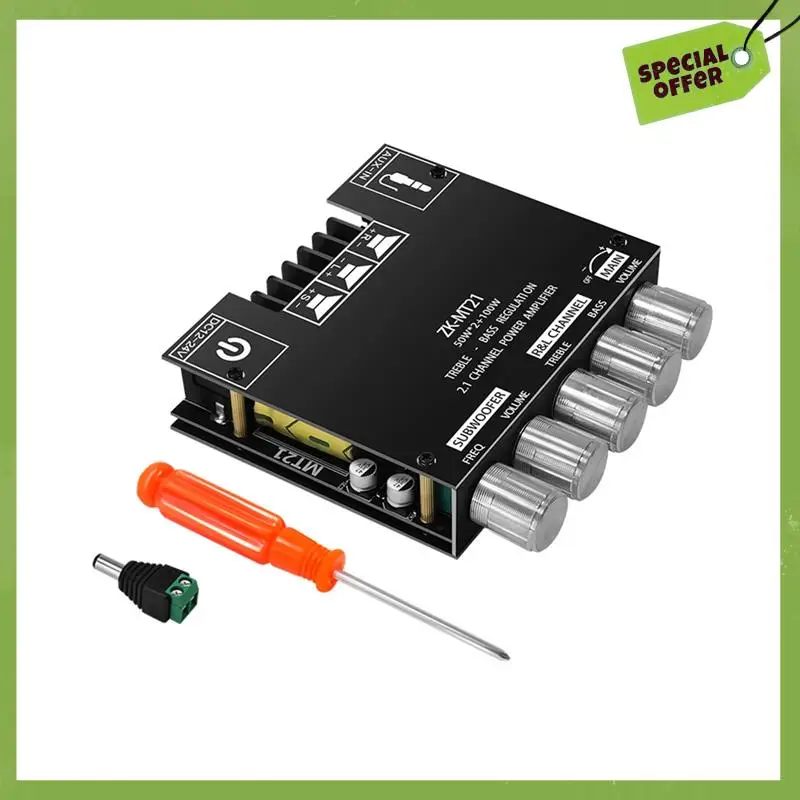 Leading-BT5.0 Amplify Board 2.1 Channel 50WX2+100W Subwoofer Amplifier Board Audio Bass Stereo Amplify Board