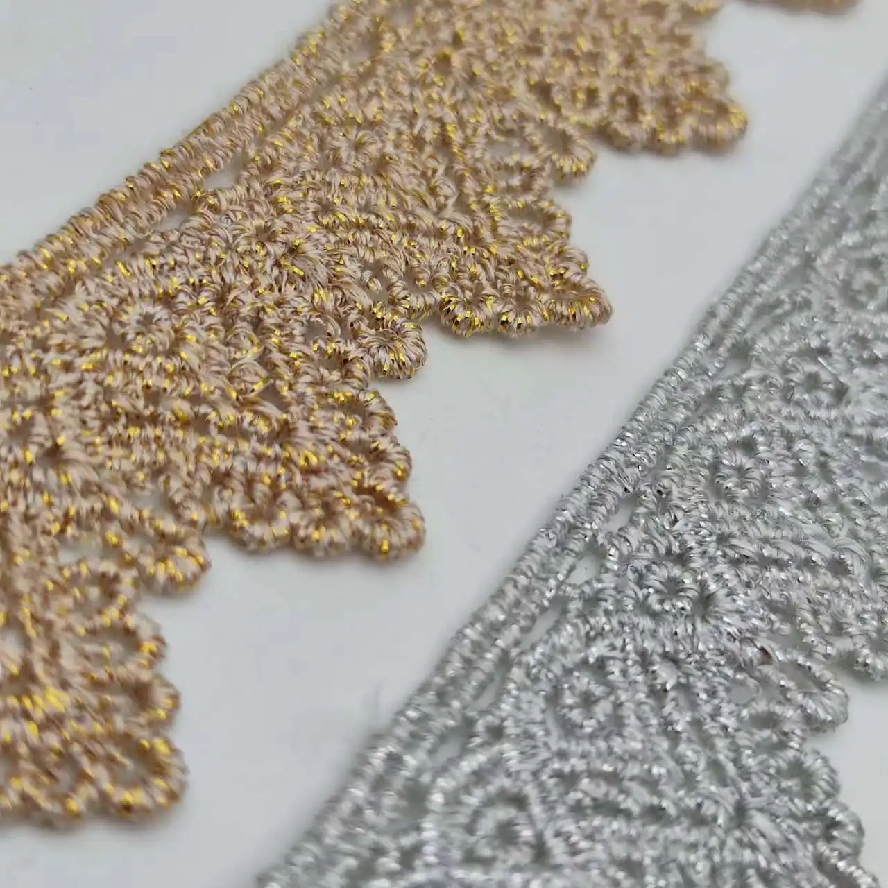 1Yard Lace accessori in pizzo cucito fai da te ricamo cavo dorato trim gonna con frange accessori per vestiti