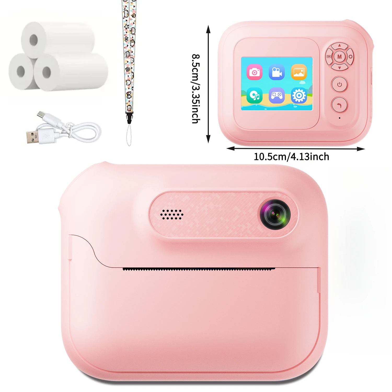 

Встроенные эффекты, несколько режимов съемки, 5 фильтров, новая термокамера 2026 года с термобумагой, печать в одно касание