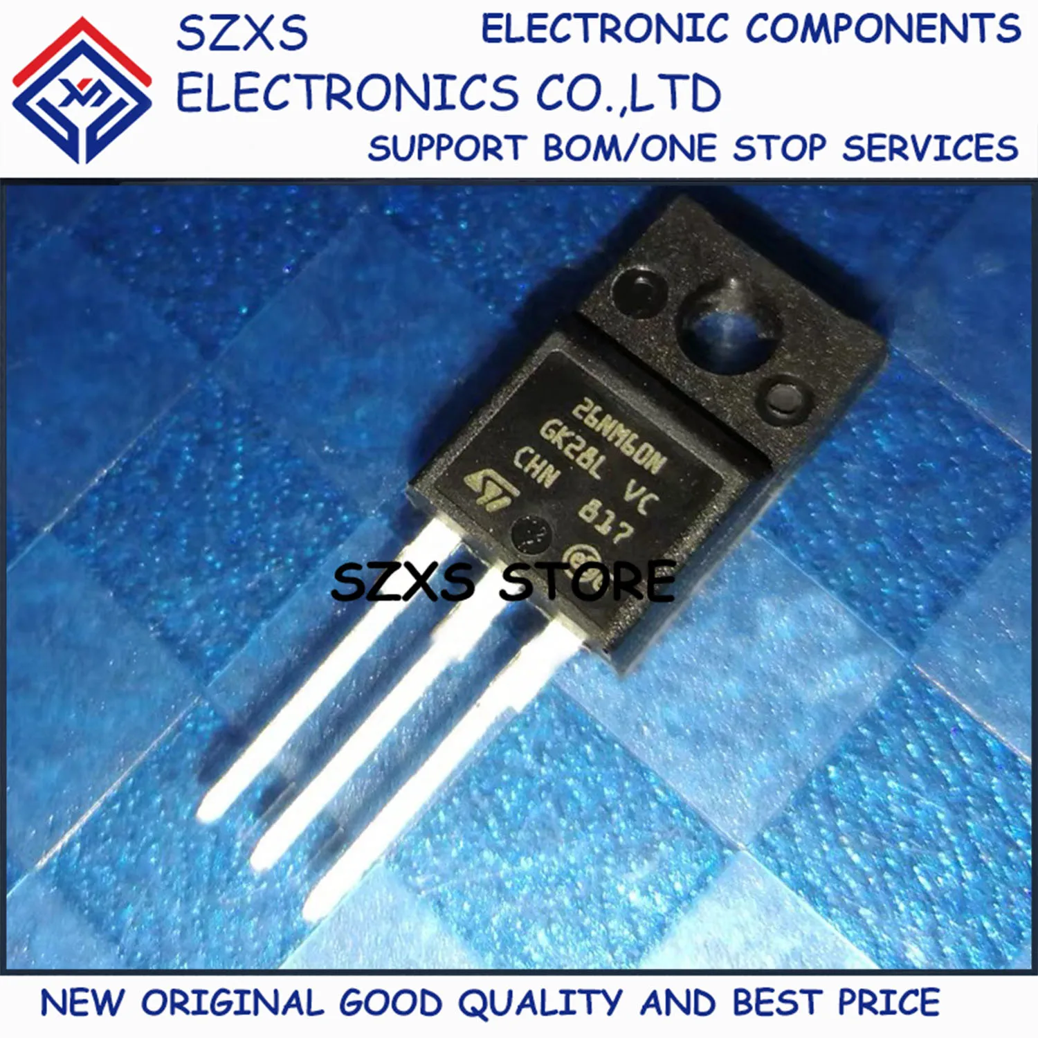 

New Original 10Pcs STF26NM60N 26NM60N TO-220F 600V 20A MOSFET Field Effect Transistor In Stock Electronic Component Good Quality