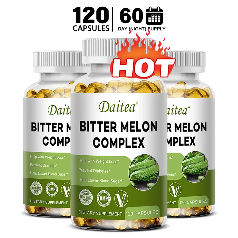 Daitea Natural Bitter Melon Extract Capsules - Supports Weight Management and Normal Blood Sugar Balance