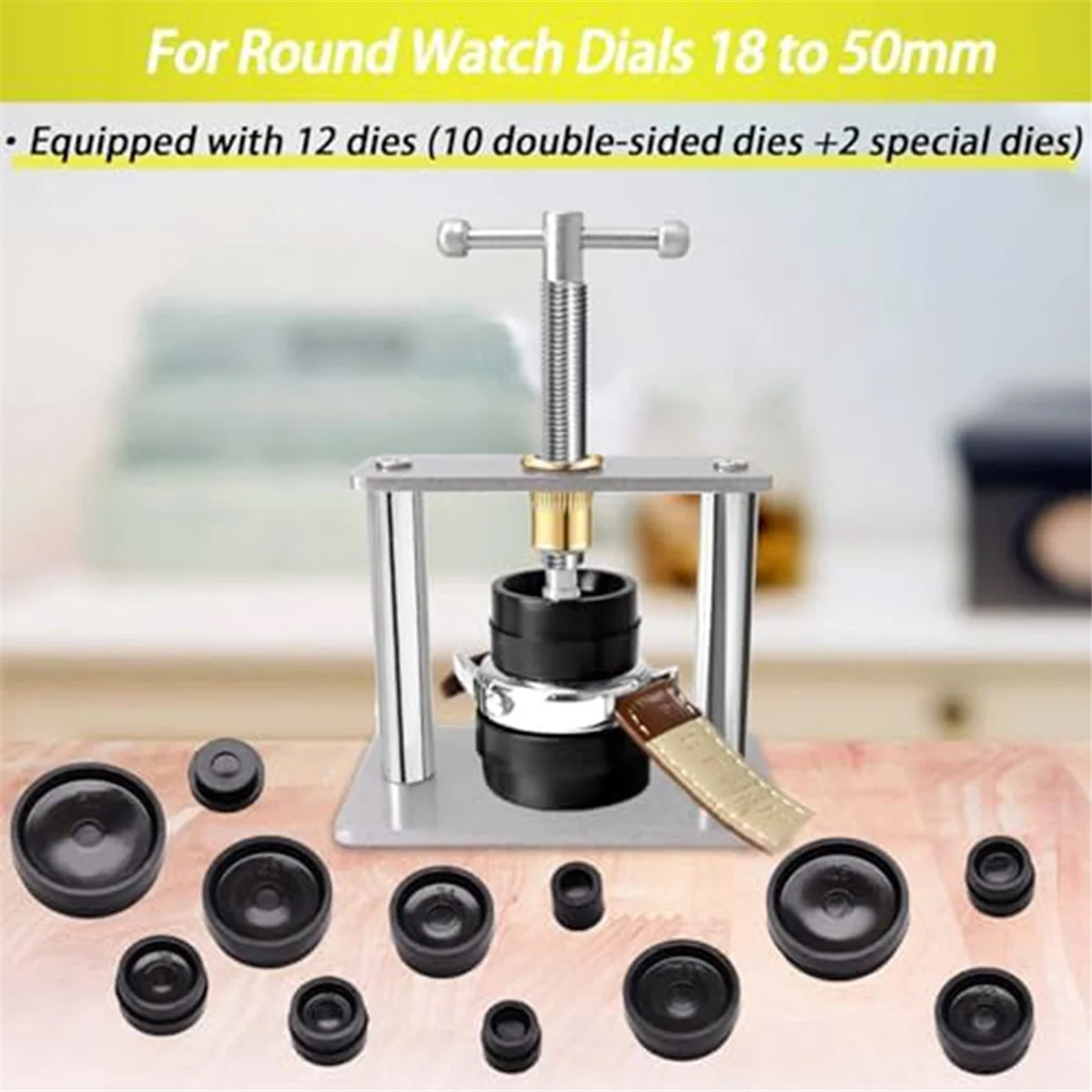B66C Watch Repair Kit,Watch Press Tool Set, Watch Battery Replacement, Watch Back Remover Holder, Spring Bar, Tweezers