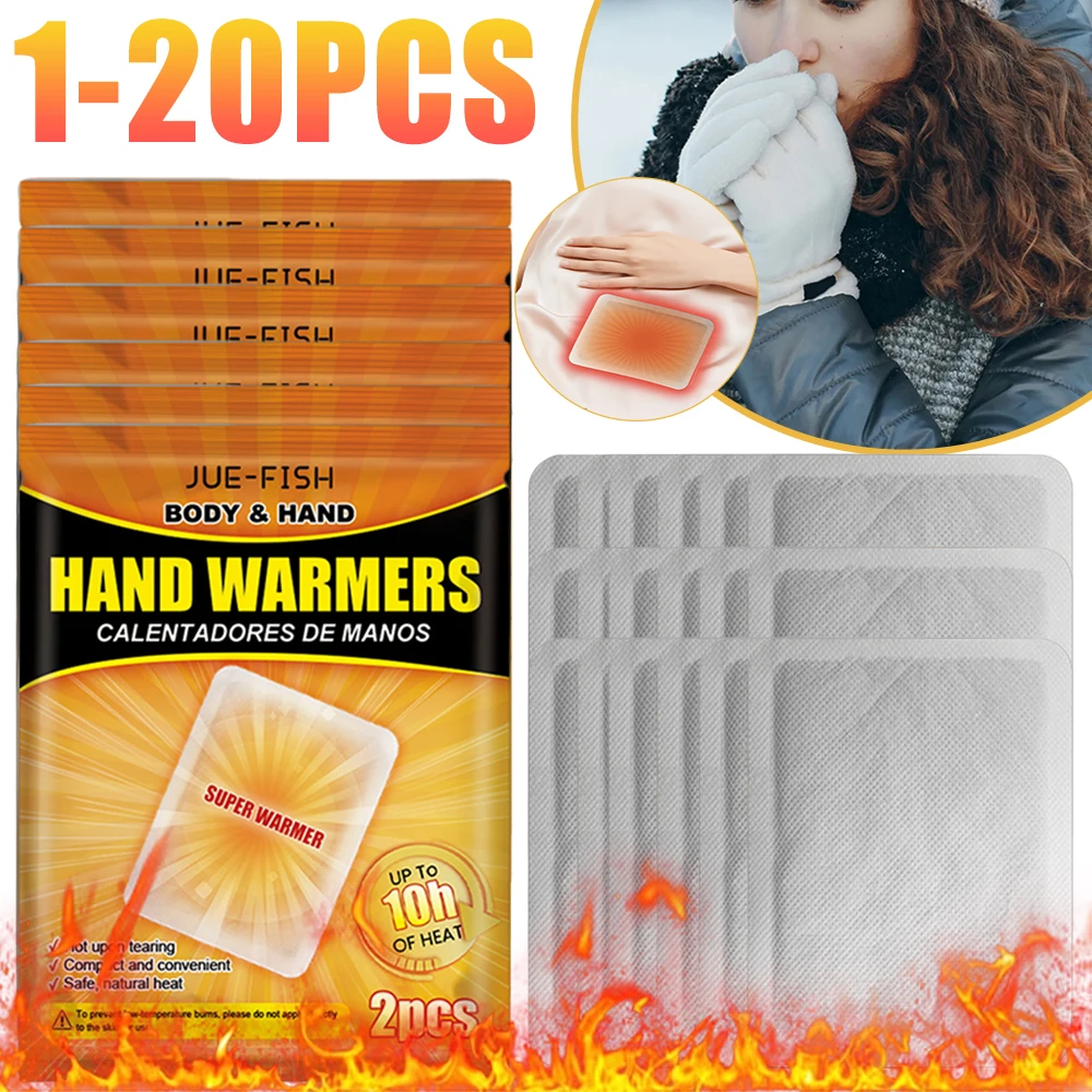 2-20PCS Warm Paste Pad Hot Warming Paste Disposable Heating Pack Natural Odorless Self Adhesive for Winter Outdoor Activities