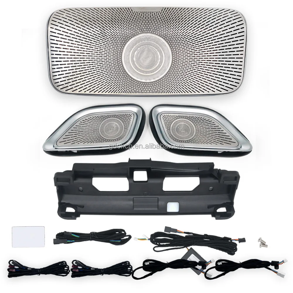 NewW206 Roof  LED Speaker Car Ceiling Speakers 64 Colors  Ambient Light for Mercedes Benz C-class 2022+ C200 C260 Roof Horn Ligh