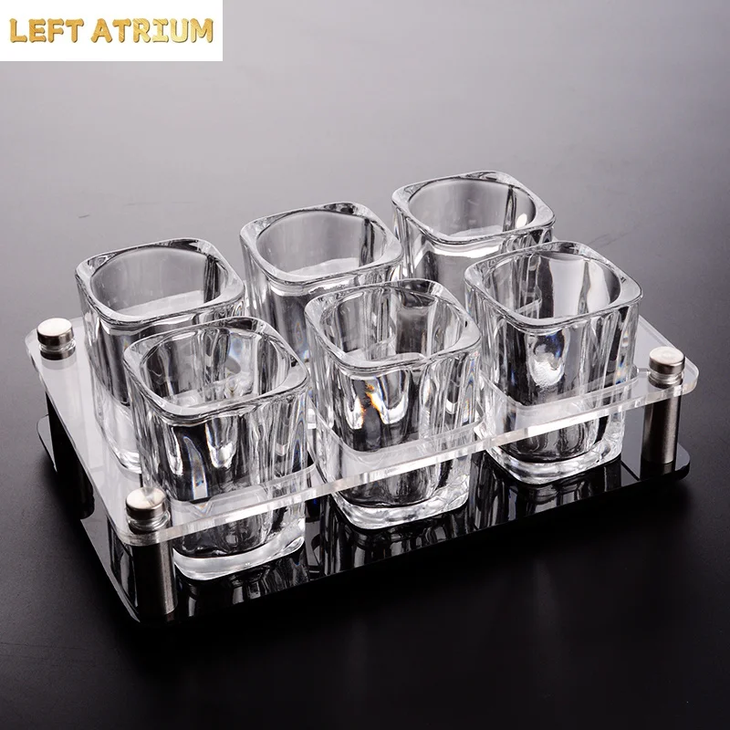 Acrylic Cup Holder White Wine Glass Set Shot Glass Set Cup Storage Rack KTV Bar Spirit Glass Cup Organizer Tumbler Holders