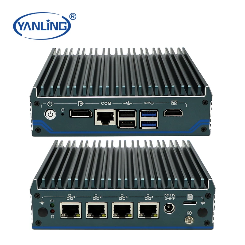 Ultra Low Power Cheap Mini Pc Pfsense N100 Quad Core Quad 2.5G LAN Mini Pc Win/Linux For Industry 4.0 Network Communication Hub