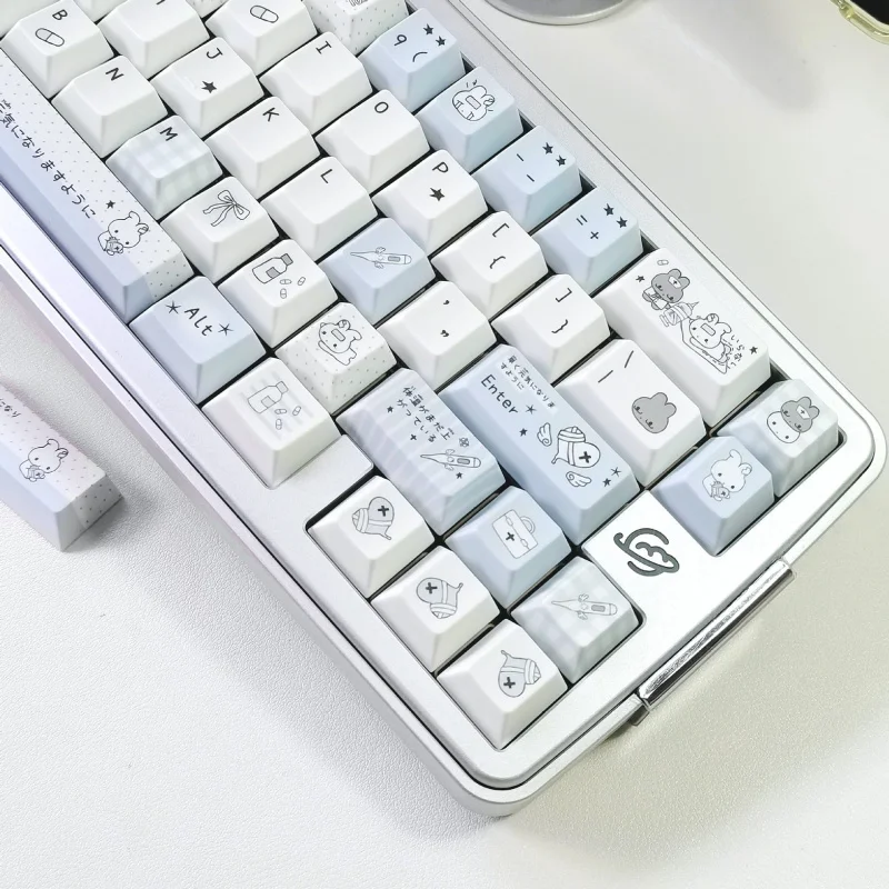 Aqua Diary keycaps are in stock for mechanical keyboards, original factory profile, dye-sublimatedPBTkeycap