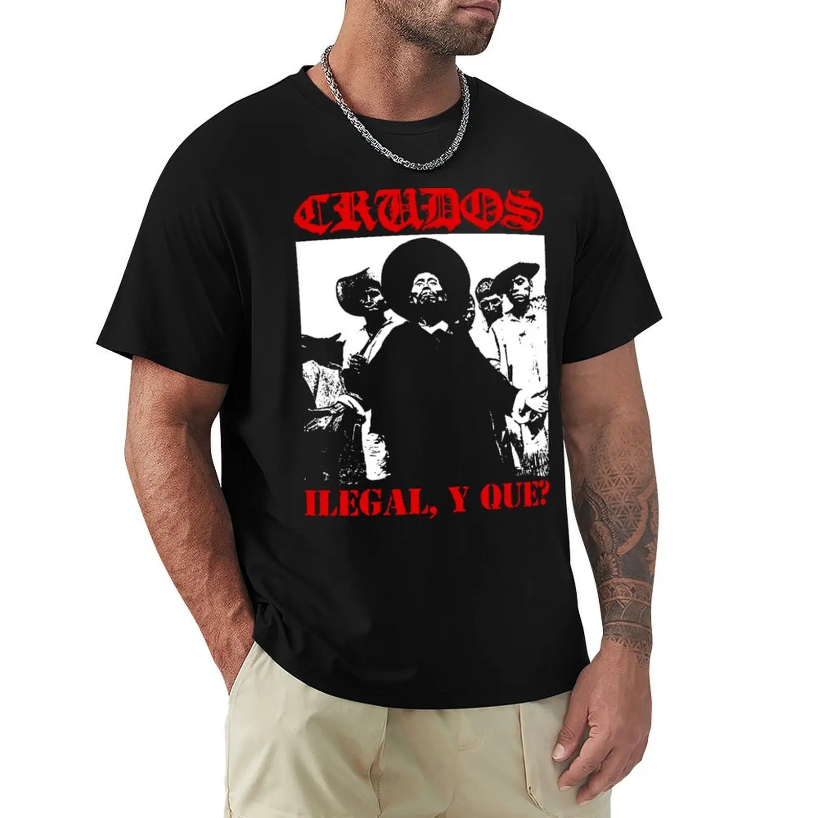 

Los Crudos Ilegal, Y Que T-Shirt Casual Minimalist Short Sleeve Top