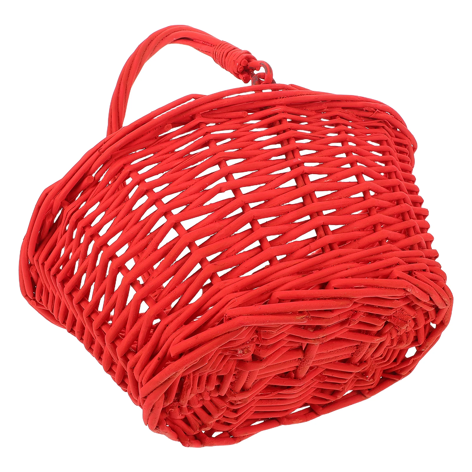 

Handwoven Wicker Basket With Handle Multipurpose Willow Fruit Vegetable Organizer Storage Basket For Picnic Garden Gathering