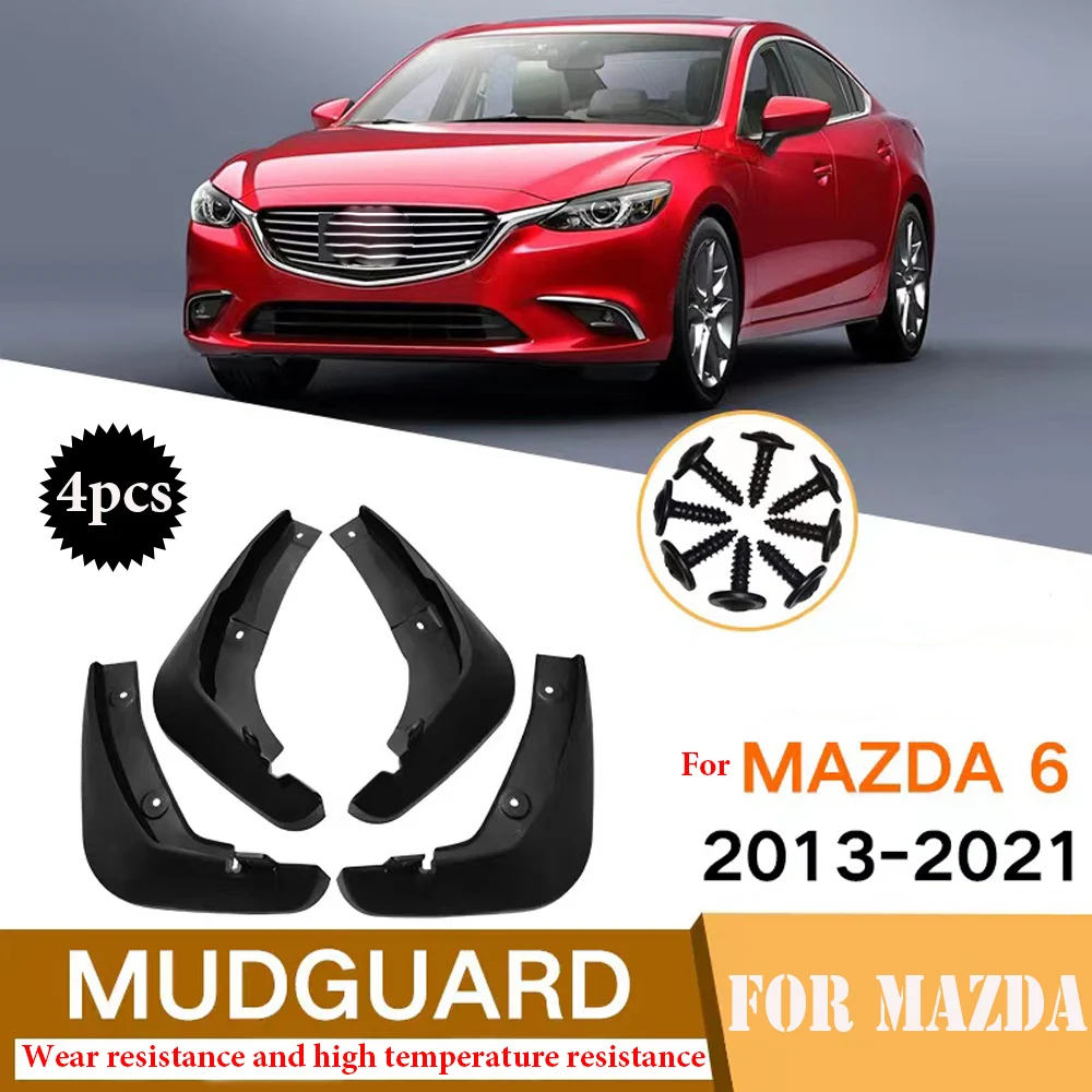 

4pcs Front Rear Car Mud Flaps For Mazda 6 GJ GL Atenza 2013-2021 Mudflaps Splash Guards Mud Flap Mudguard Fender Car Accessories