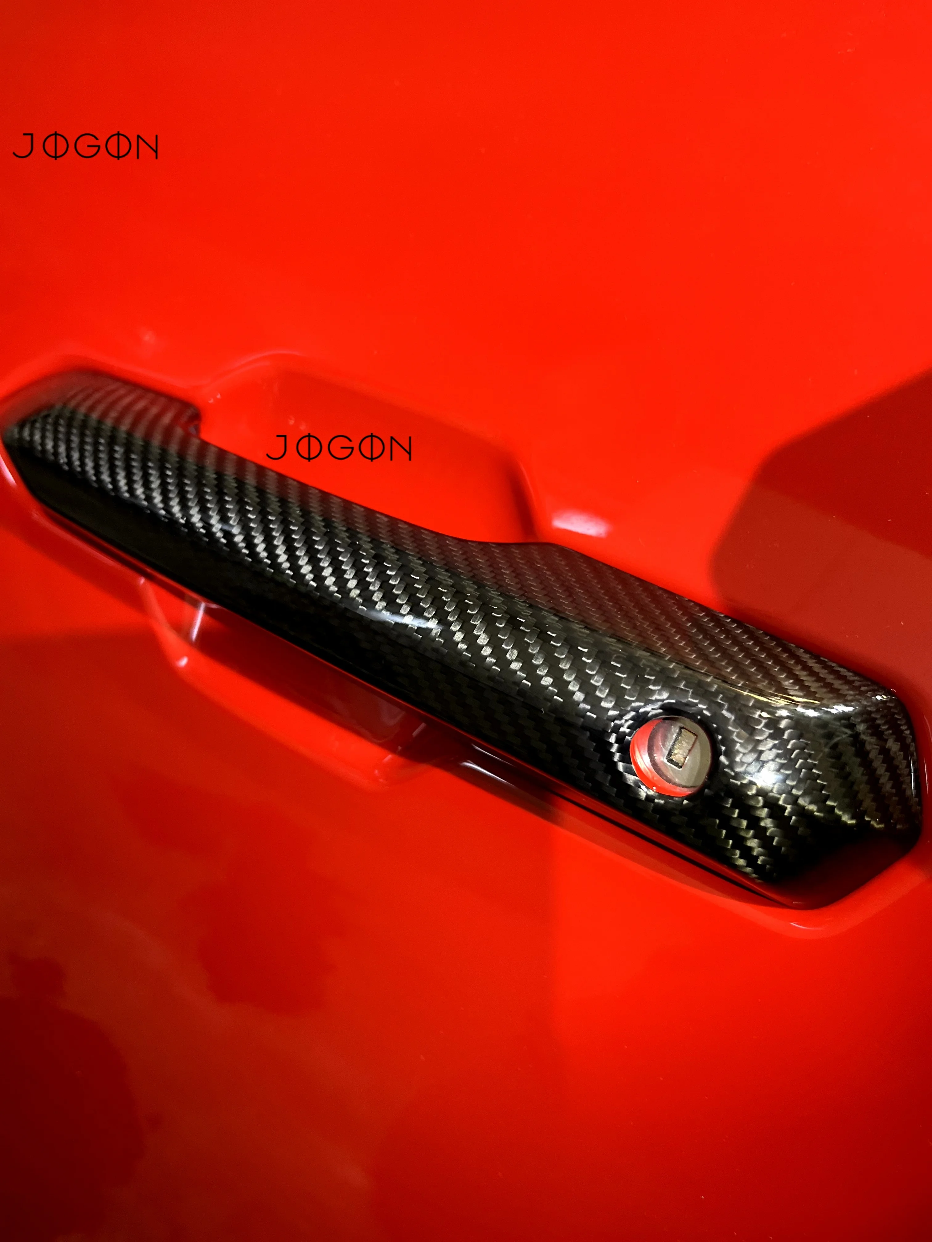 For Ford Mustang GT Dark Horse EcoBoost 2024 Up Real Carbon Fiber Door Handle Cover Trim Car Exterior Accessories Trim