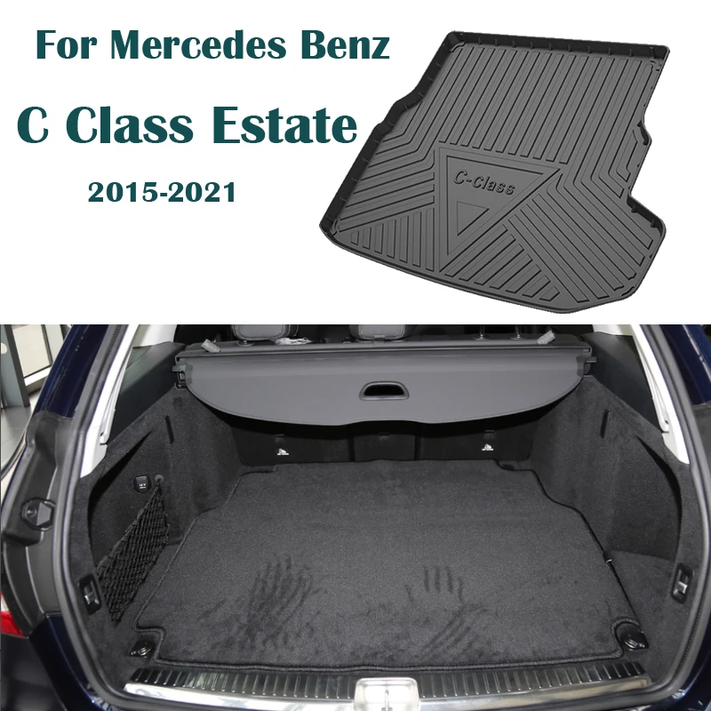 For Mercedes Benz C Class Estate 2021 2020 2019 2018-2015 Car Cargo trunk mat Boot Liner Tray Anti-slip Floor Mat Accessories