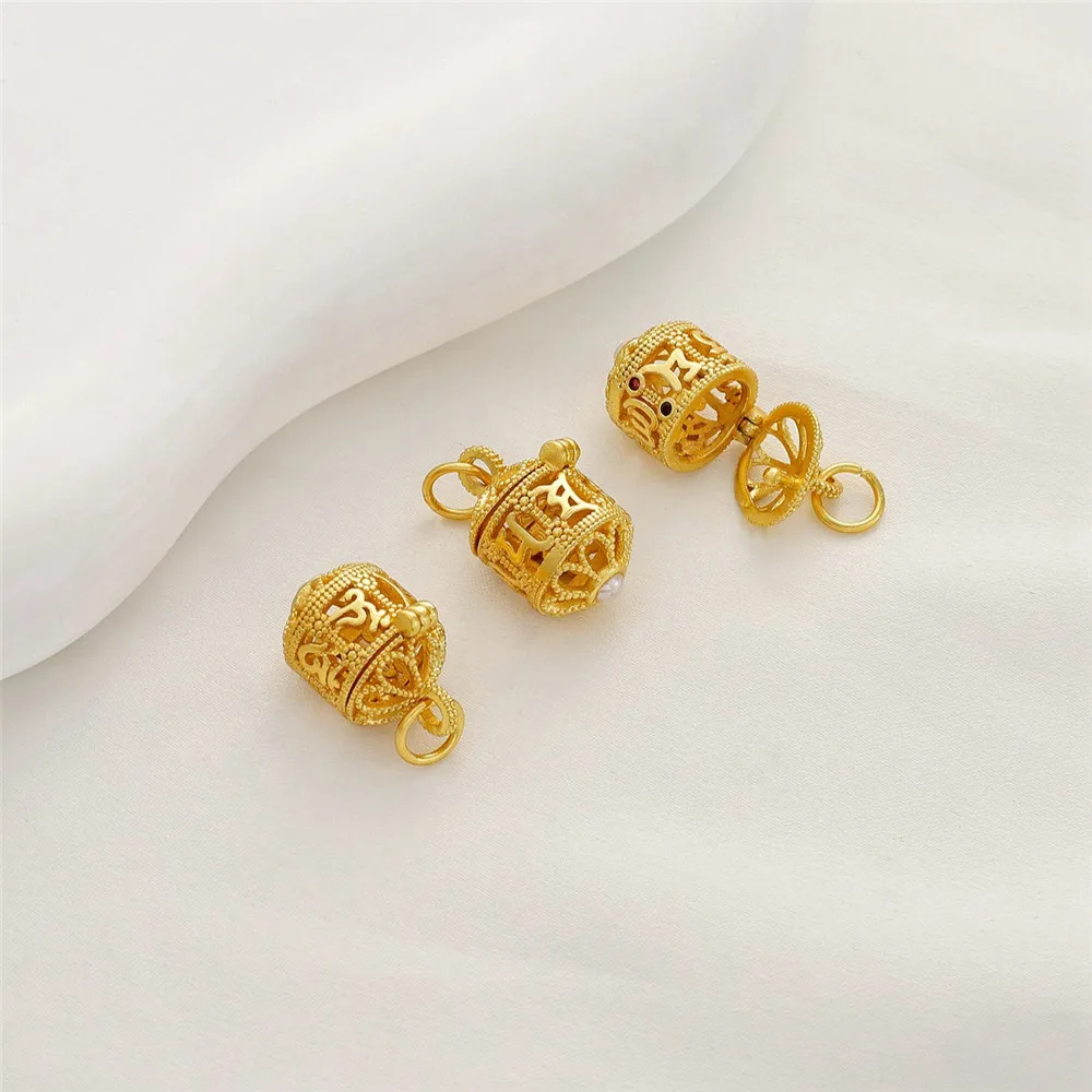 

14K Gold Fish-shaped Spacer Beads Diy Accessories Handmade Chain Production Jewelry Accessories Loose Bead Material