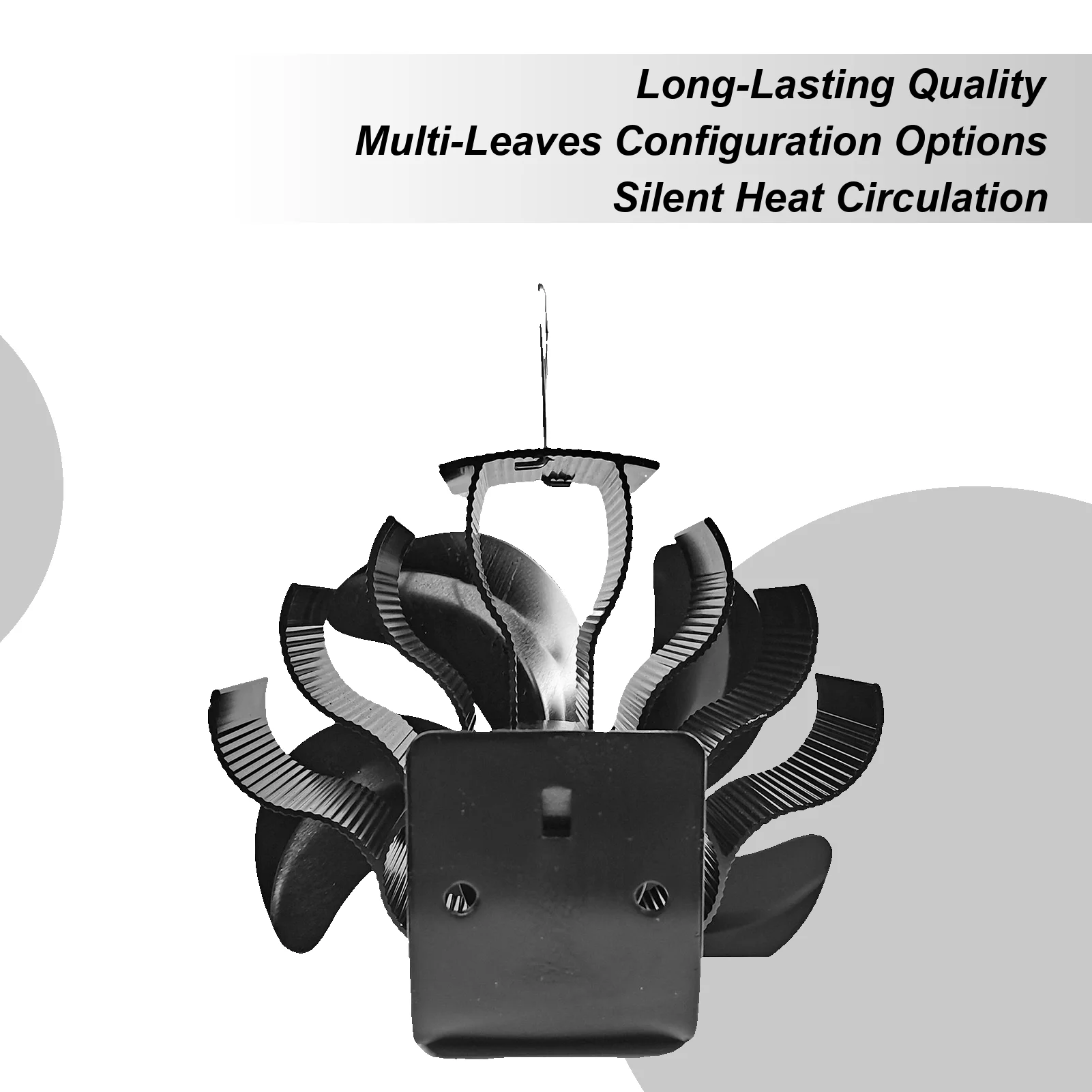 

Вентилятор печи без электричества Вентилятор камина для дровяной печи Энергосберегающие нагревательные принадлежности для пелетной трубы Мужчины Женщины Крытый