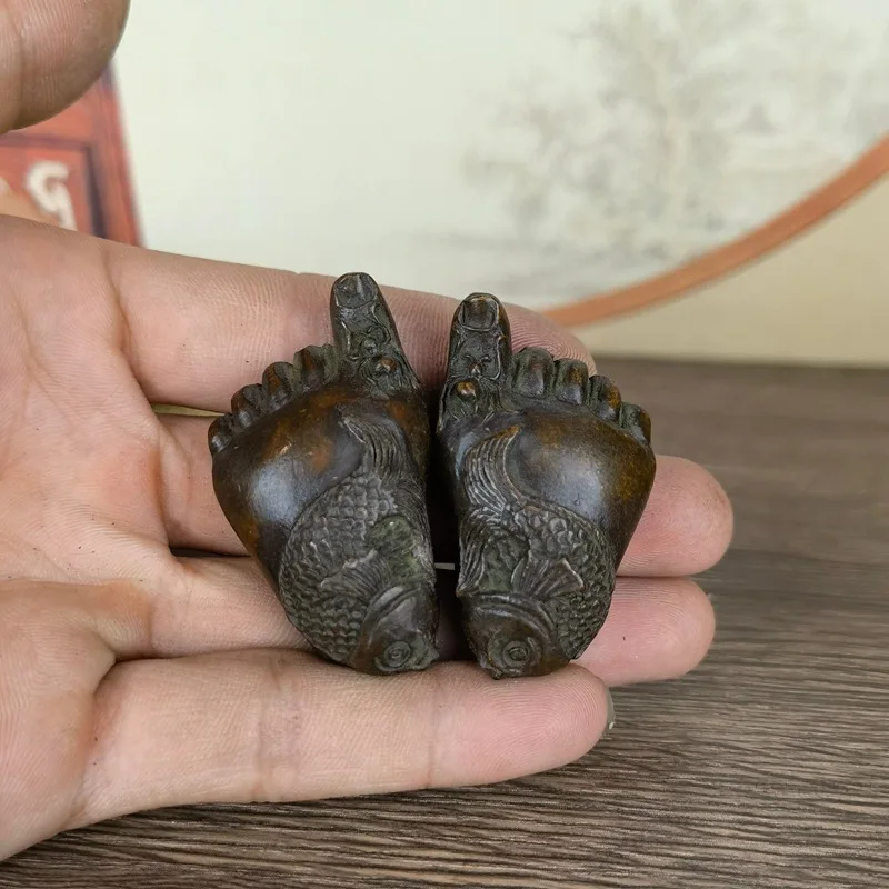 A Pair of Solid Ornaments with Fish Paper Weight Pressure Paper Study Home Ornaments