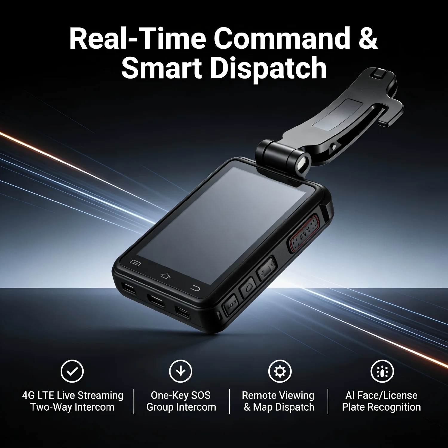 H9 Body Cam 4G Wi-Fi Real-Time Video Streaming 1080P CMOS H.265 H.264 Advanced Encryption for Secure Transmissionnew