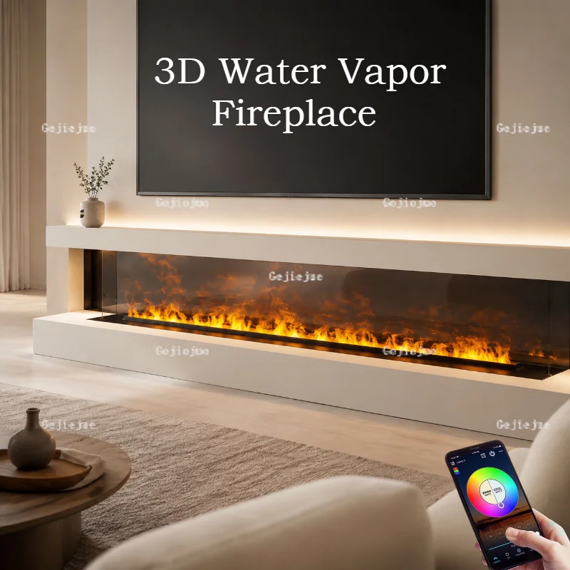 Water Vapor Fireplace Electric Fireplace 3D Flame LED Mist Fireplace for Living Room Home Decor Modern Style Firepit FireBOX