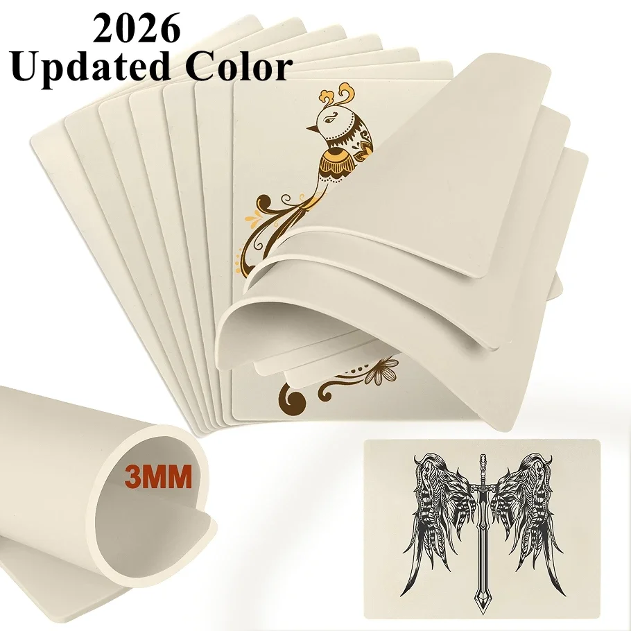 15/10/8/5/1 قطعة جديد تحديث الوشم ممارسة الجلد 3 مللي متر سيليكون الجلد وهمية على الوجهين لإمدادات التدريب على ماكياج دائم