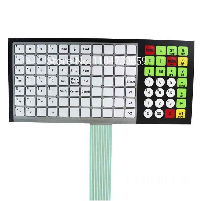 10pcs/lot New 3950 Keypad with Overlay for Mettler Toledo Tiger 8442 RL00 3610 3650 3950 Barcode Scales Keyboard English Version