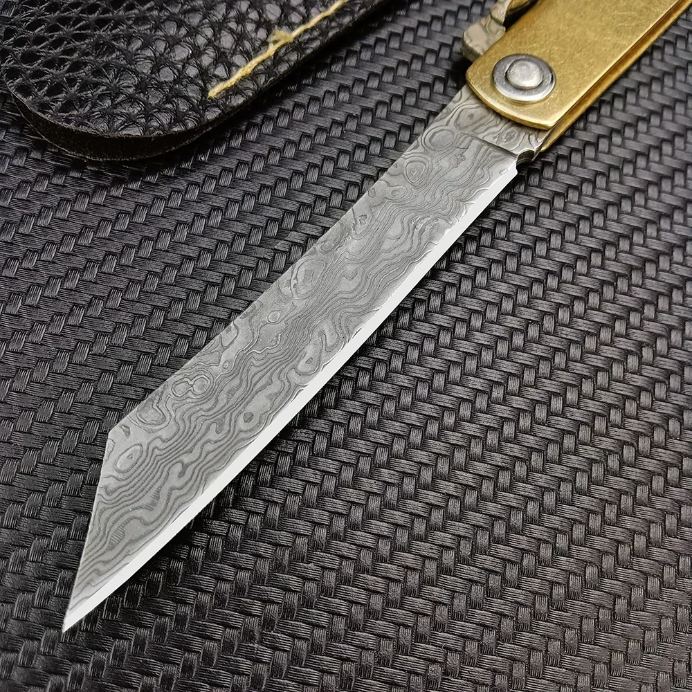 EDC Карманный складной нож Higonokami японский для самообороны дамасская сталь мульти-тактический инструмент выживания в кемпинге Фото №4