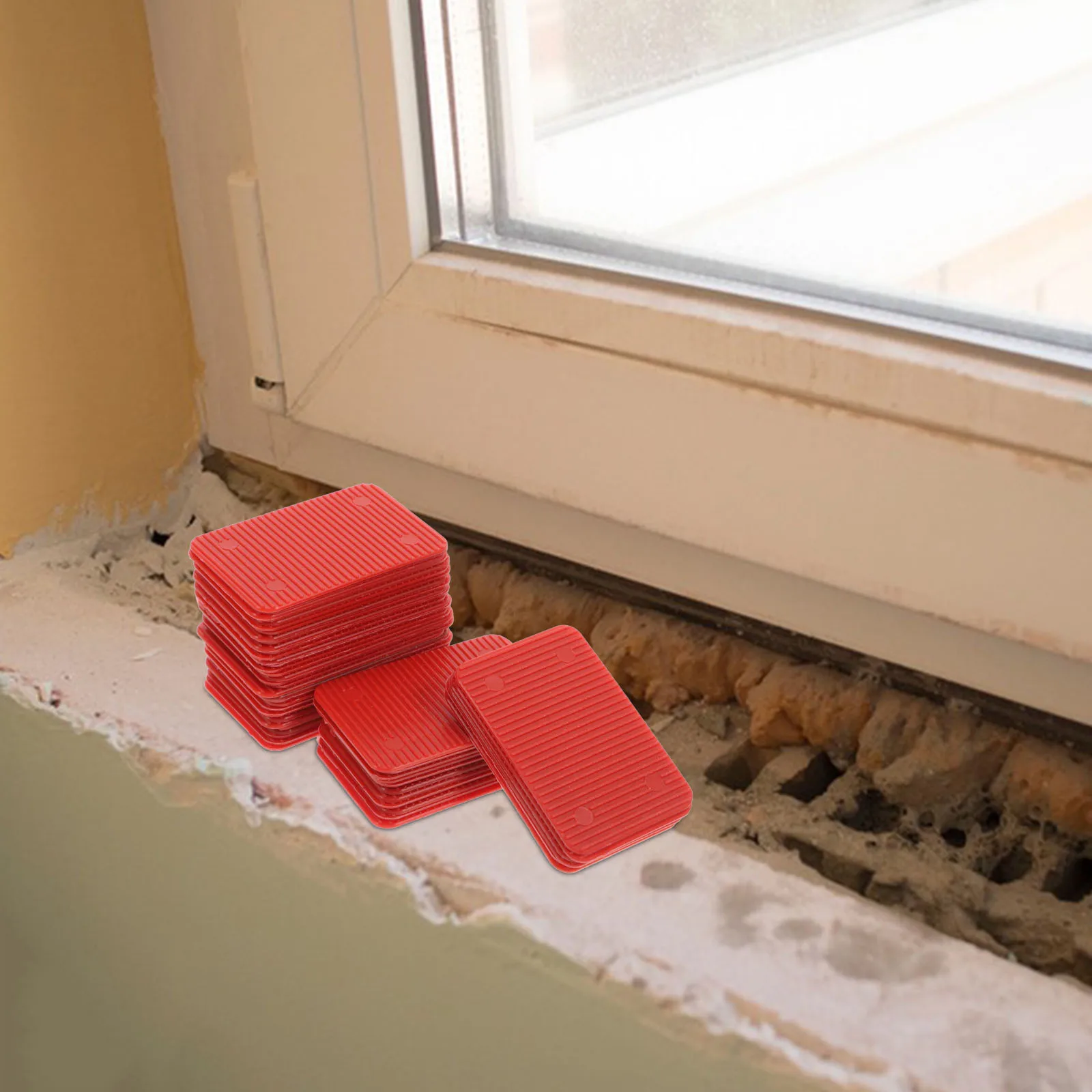 

100pcs Plastic For Leveling Door Frame Shims Heavy Duty Support Adjustable Wedges For Windows Patio niture Structural