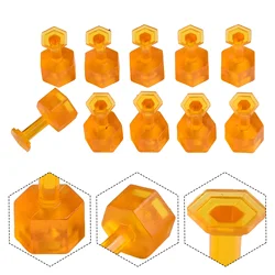 10pcs Glue Tabs- Dent Removal Tool Car Paintless- Dent Repair- Non-marking Repair Square- Hex Leveling Shims- Maintenance Tools-