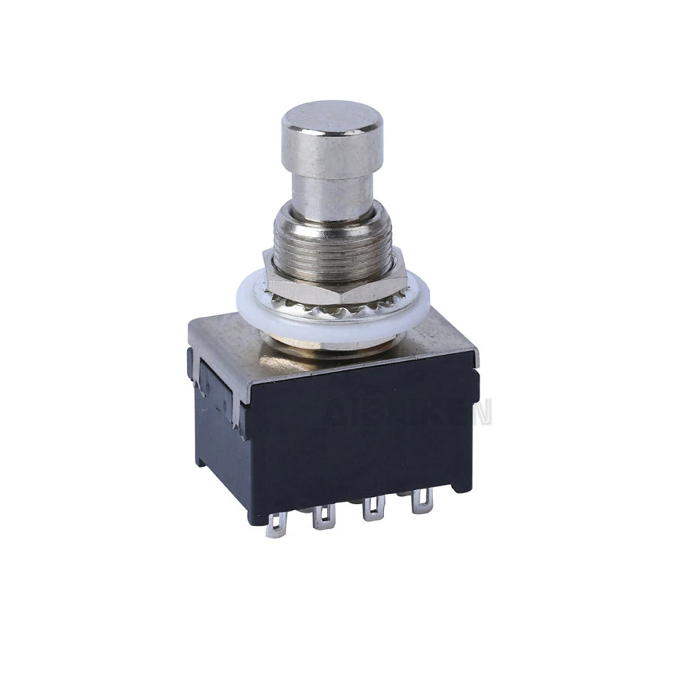 PBS-24-402 12MM Toggle Switch 4PDT 12 Pins 2 Positions ON ON Latch/Momentary 3A/250V 5A/125VAC M12 Thread Diameter Panel Mount