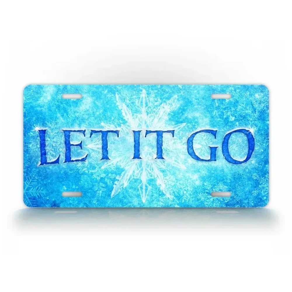 CIFbuy [2D Flat] Custom Ice Snowflake Metal Plaque,Personalized Text Indoor Outdoor Decor (Only For Decoration)