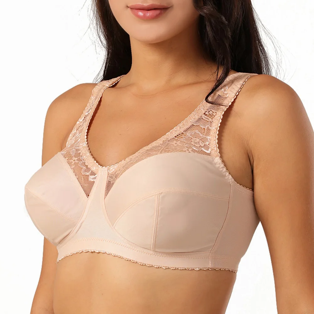 BCHRAYIUP Plus Size Minimiser Bra Women Non-Wired Non-Padded Full Coverage Soft Cup Bra 36 38 40 42 44 46 48 50 52 A B C D E F G