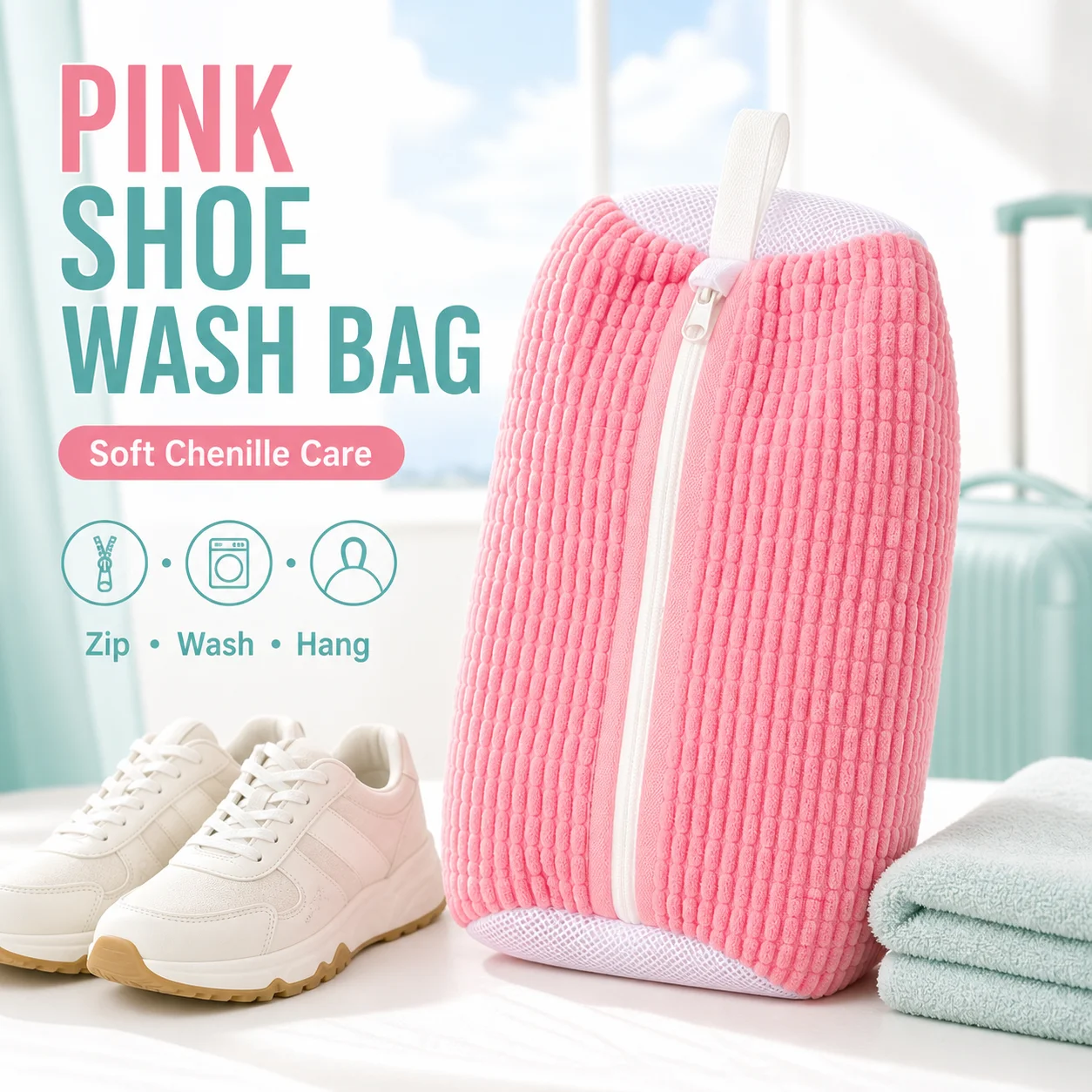 2PCS Shoe Washing Machine Bag Drying Machine, Laundry Shoe Bag Sports Shoe Washing Machine Bag Laundry Bag