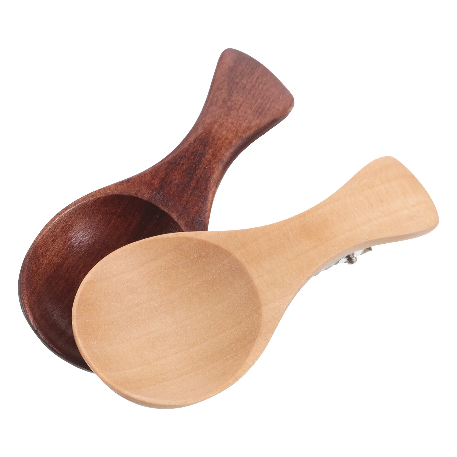 

2pcs Wooden Hair Clips Spoon-Shaped Vintage Barrettes For Women Japanese Aesthetic Decorative Hairpins Styling Accessories