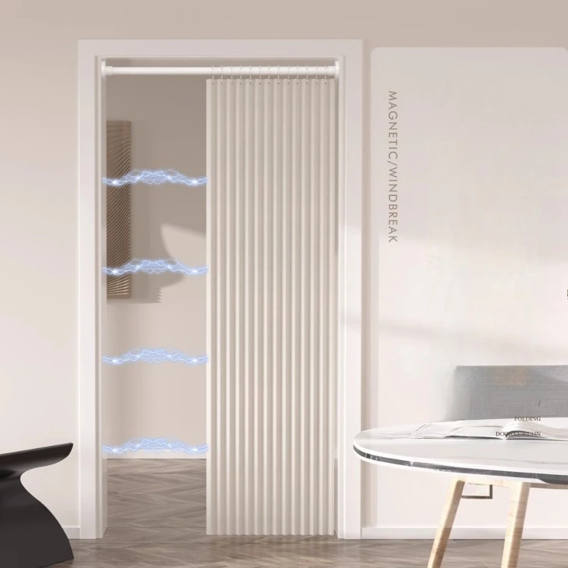 Door Curtain Pleated Door Curtain Folding Door Curtains Accordion for Bedroom Curtain Partitions, Wardrobes, Shoe Cabinets Etc