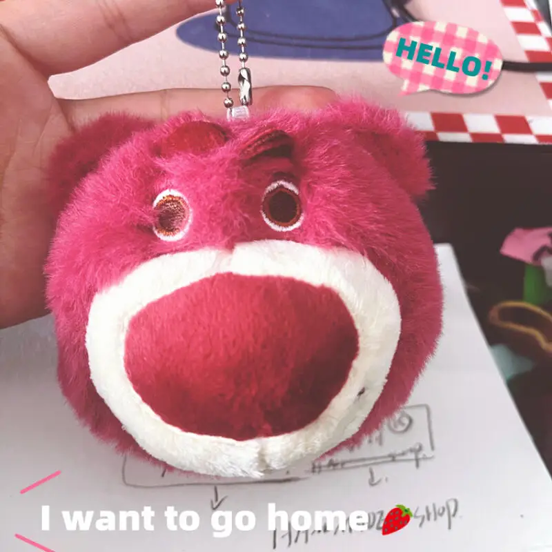 

Мягкие брелоки-игрушки Ins Round Lotso Big Head, наполненные плюшем, для декора сумок и одежды, оптовые подарки для девочек