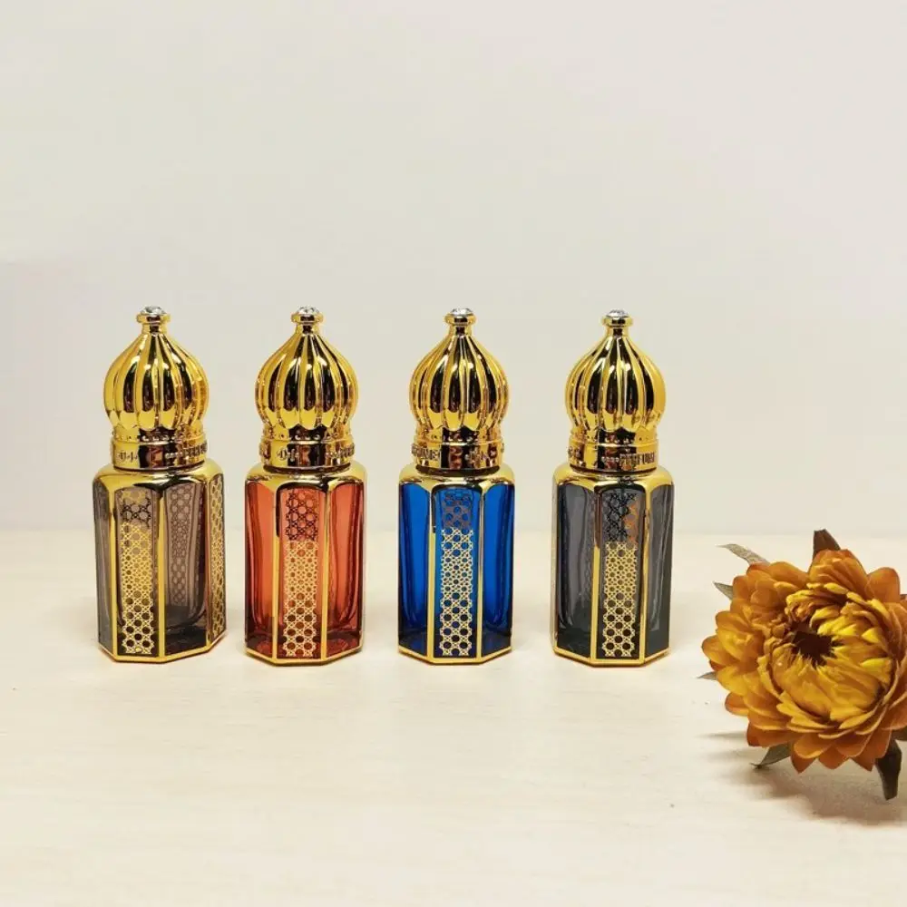 Portable Electroplating Mini Dropper Bottles 6ml Empty Perfume Bottle Luxury Refillable Essential Oil Bottle Gifts