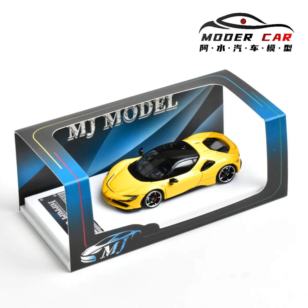 

MJ 1:64 Коллекционная модель автомобиля SF90 Hard Top для взрослых, сувенирная литая модель