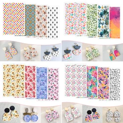 Polymer Clay Watercolor Transfer Paper Colored Pattern Flower Leaf Theme Water Soluble DIY Earring Ceramic Craft Pottery Making