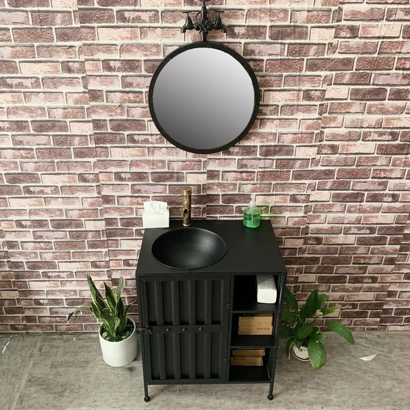 

Промышленная раковина для мытья рук, комбинированный контейнер из кованого железа в стиле ретро, индивидуальная раковина для мытья рук, тип колонки