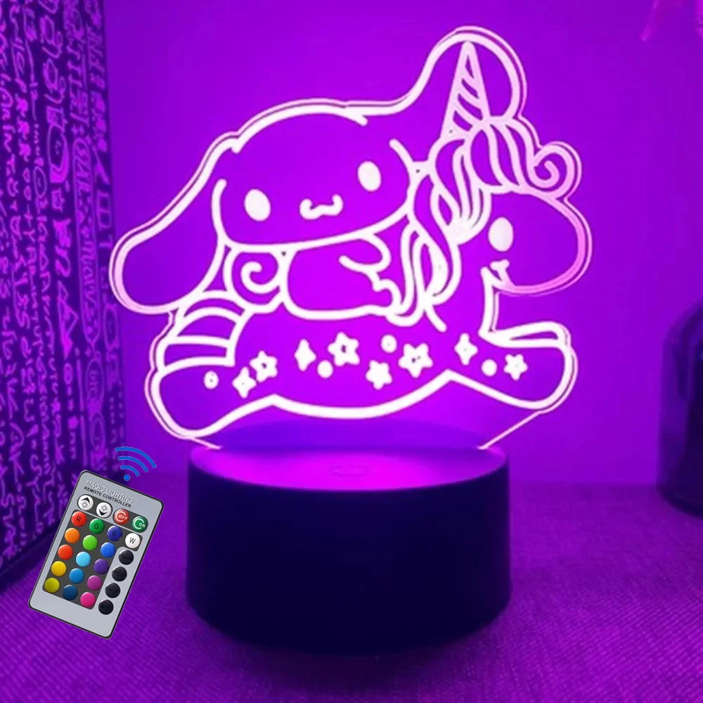 Night Light for Kids 3D Illusion Night Lamp 16 Colors Changing with Remote Control Room Decor Gifts for Children Christmas Gift