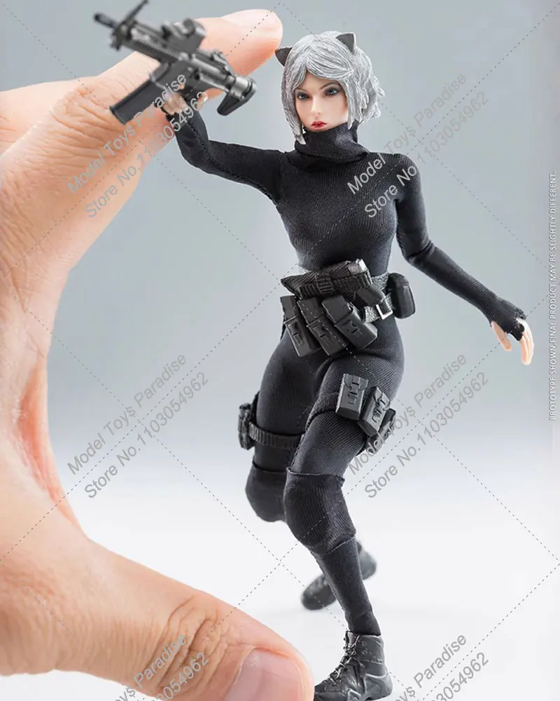 VERYCOOL-Full Set Black Clothes Action Figure para Mulheres, Soldado Feminino, Assassino, Brinquedos Colecionáveis, Presentes, VCF-3002, Escala 1:12, 6"