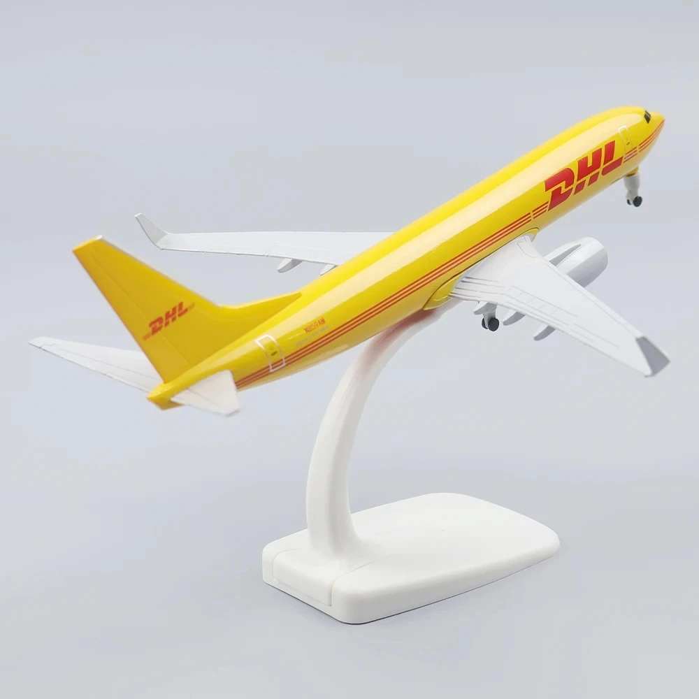 

20cm Model B737 Dhl Cargo Express Airline With Base Landing Gears Aircraft Resintoy Airplane For Kids For Collection And Display