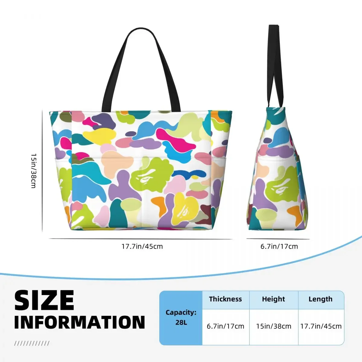 APE-Bape Large travel bag, waterproof beach Pool, gym tote or camping bag