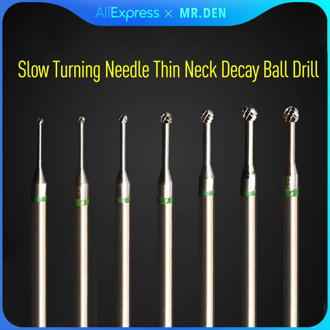 Slow Turning Needle Fine Neck Decay Ball Drill Tungsten Steel Planting Positioning Drill Decay Cavity Residual Root