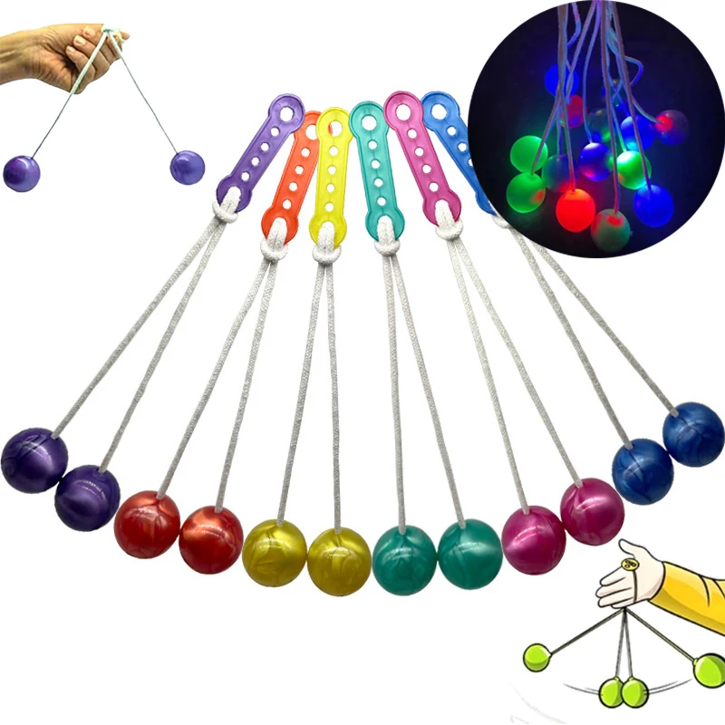 1Pc Clack Balls Luminous Lato-Lato Clack Ball Antistress Noise Maker Novelty Toy