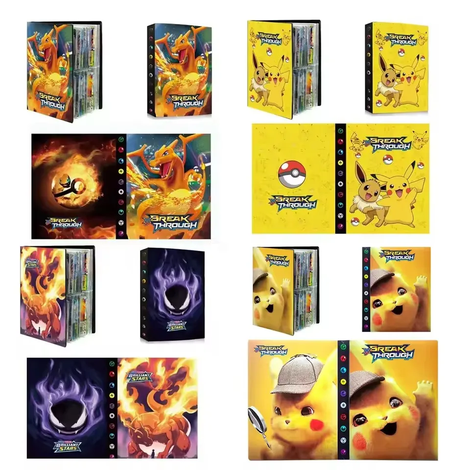 

Альбом для карт Pokemon (240 шт.): Чаризард, Пикачу, GX, EX. Коллекционная папка-книга для игровых карт. Отличный подарок для детей.