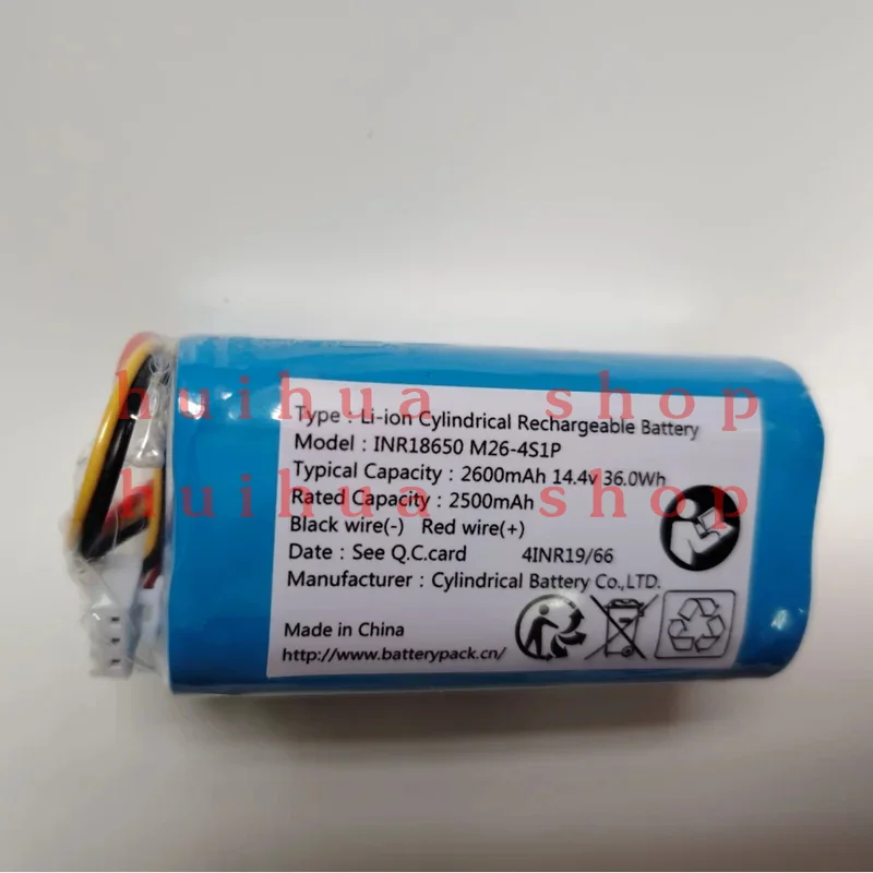 

For INR18650 M26-4S1P 14.4V 2600mah 2500MAh 36wh Lithium ion rechargeable battery