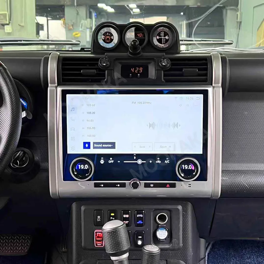 

13,3-дюймовый автомобильный радиоприемник для Toyota Cruiser FJ 2007-2024 с Android, GPS-навигацией, мультимедиа, видео и стереосистемой