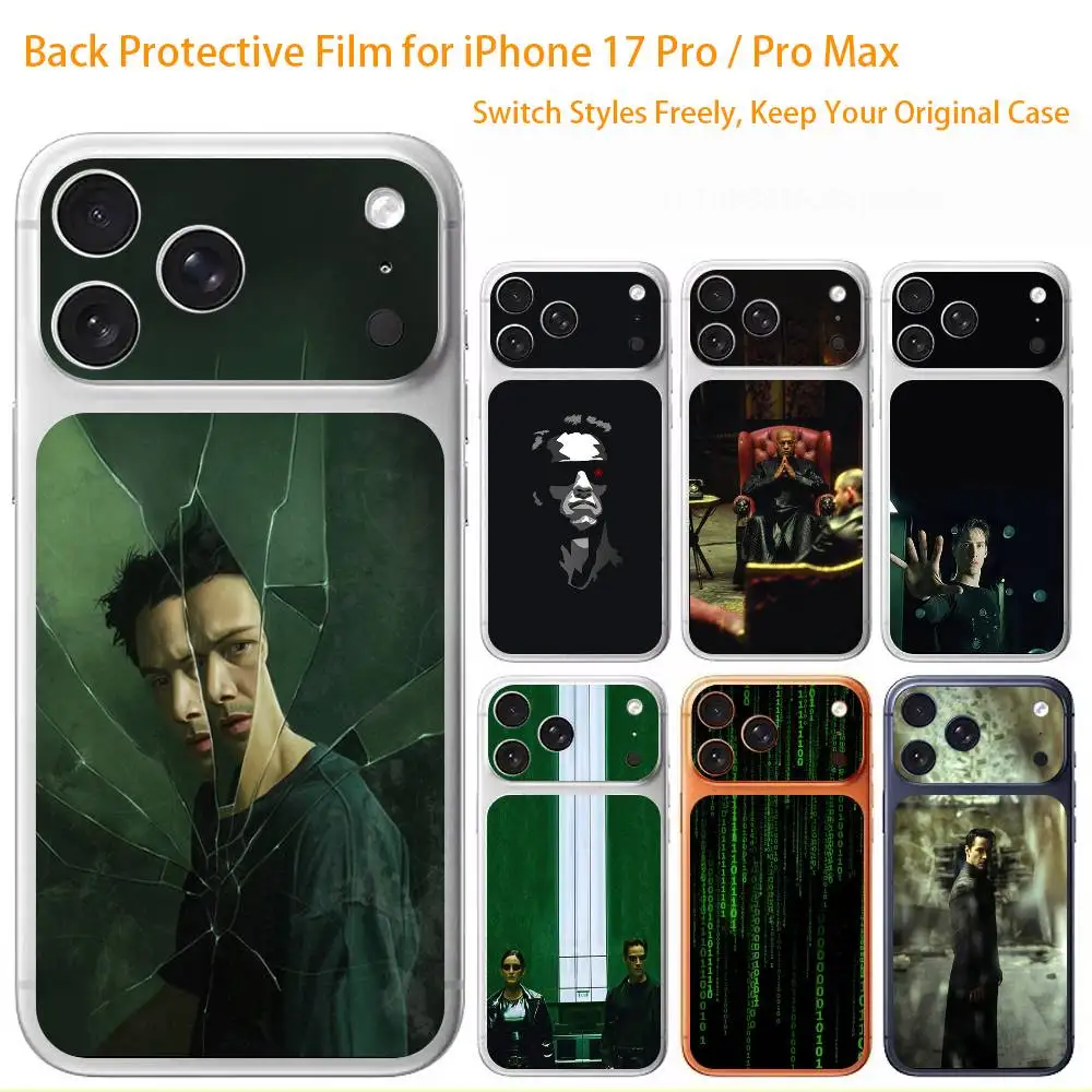 

Премиум-пленка M-Matrix Movie для iPhone 17 Pro/Max, защитная наклейка на заднюю панель и камеру (не чехол)