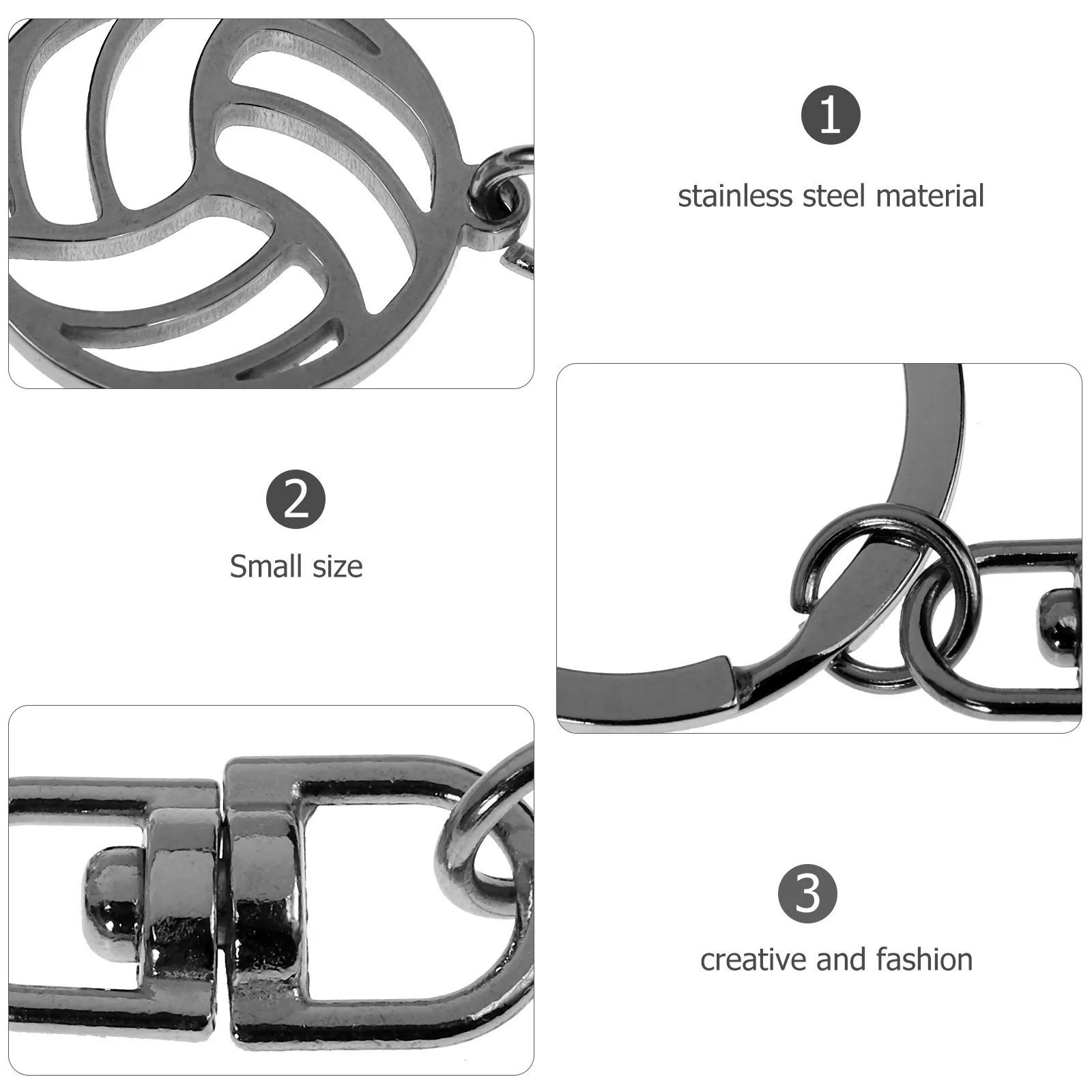 

3 шт., набор волейбольных брелоков, полый кулон из нержавеющей стали, спортивный мяч, брелок для рюкзака, сумки, вечерние сувениры